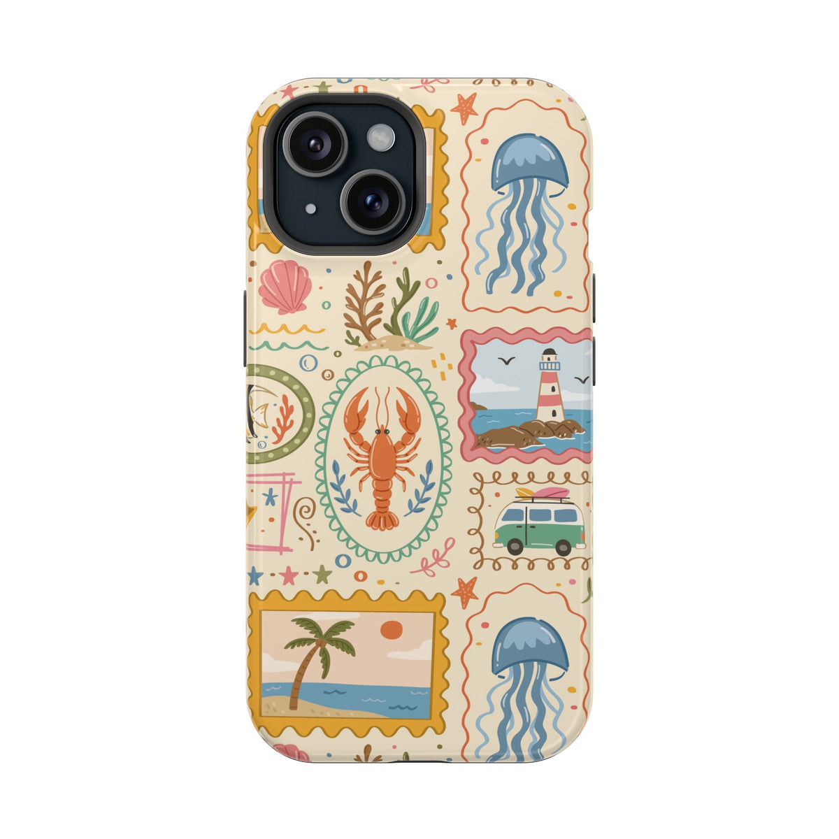 Coastal Postcard MagSafe case for iPhone 15, glossy finish