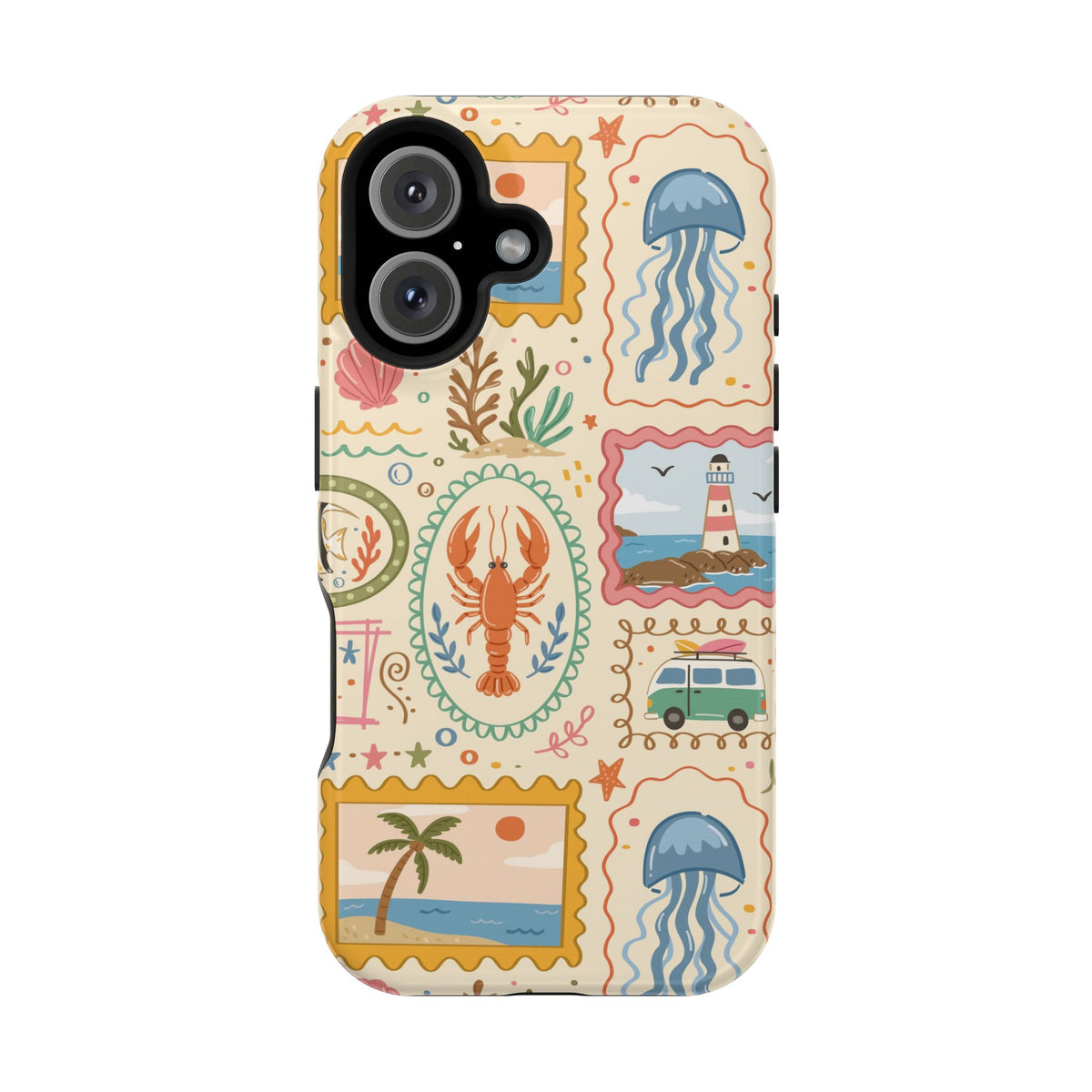 Coastal Postcard MagSafe case for iPhone 16, glossy finish