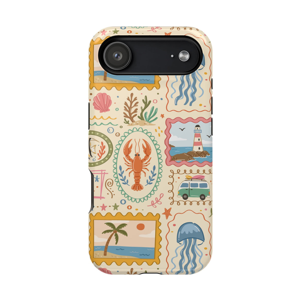 Coastal Postcard MagSafe case for iPhone 17 Air, glossy finish