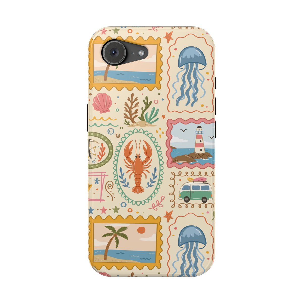 Coastal Postcard MagSafe case for iPhone 17e, glossy finish