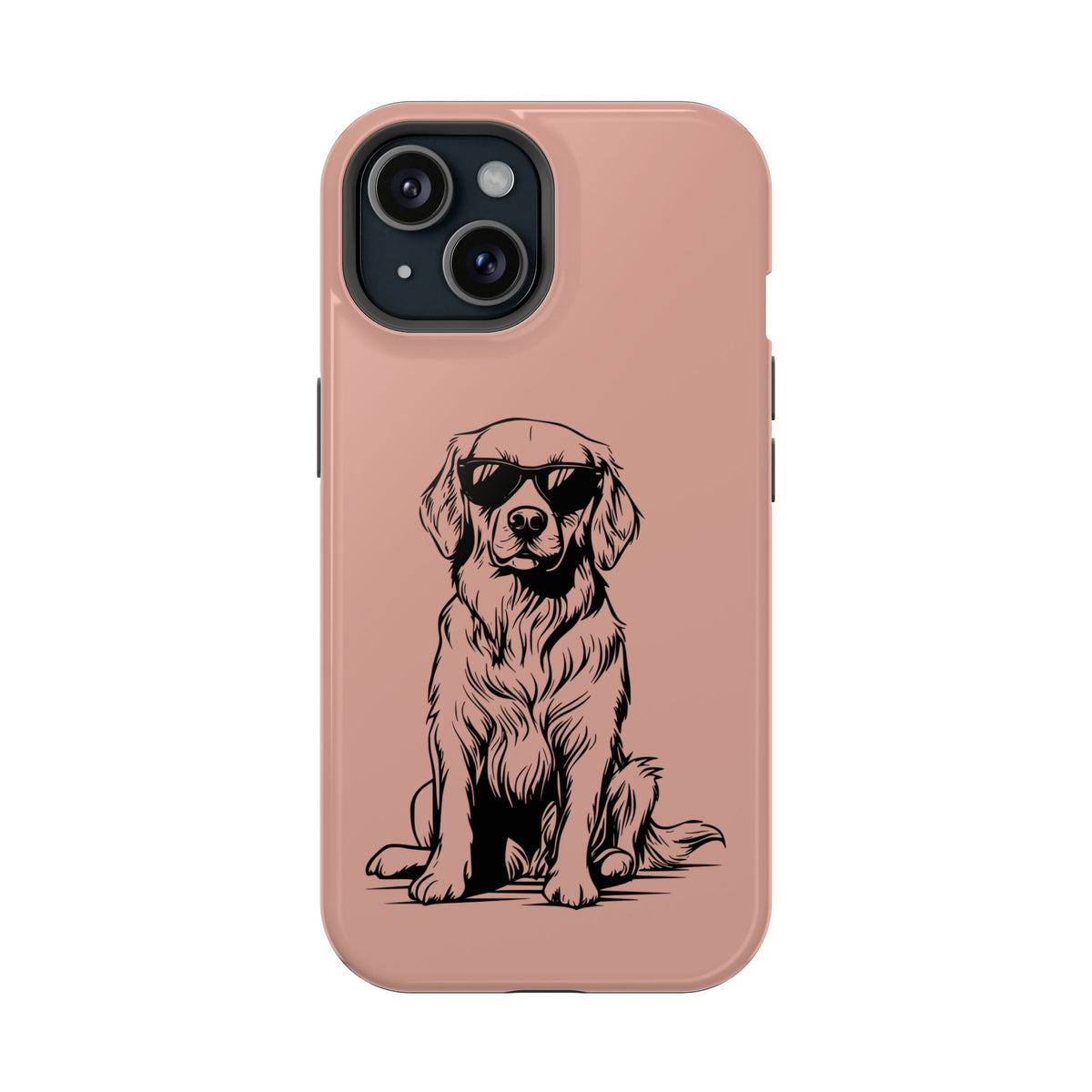 Cool Pup protective phone case for iPhone 15, glossy finish