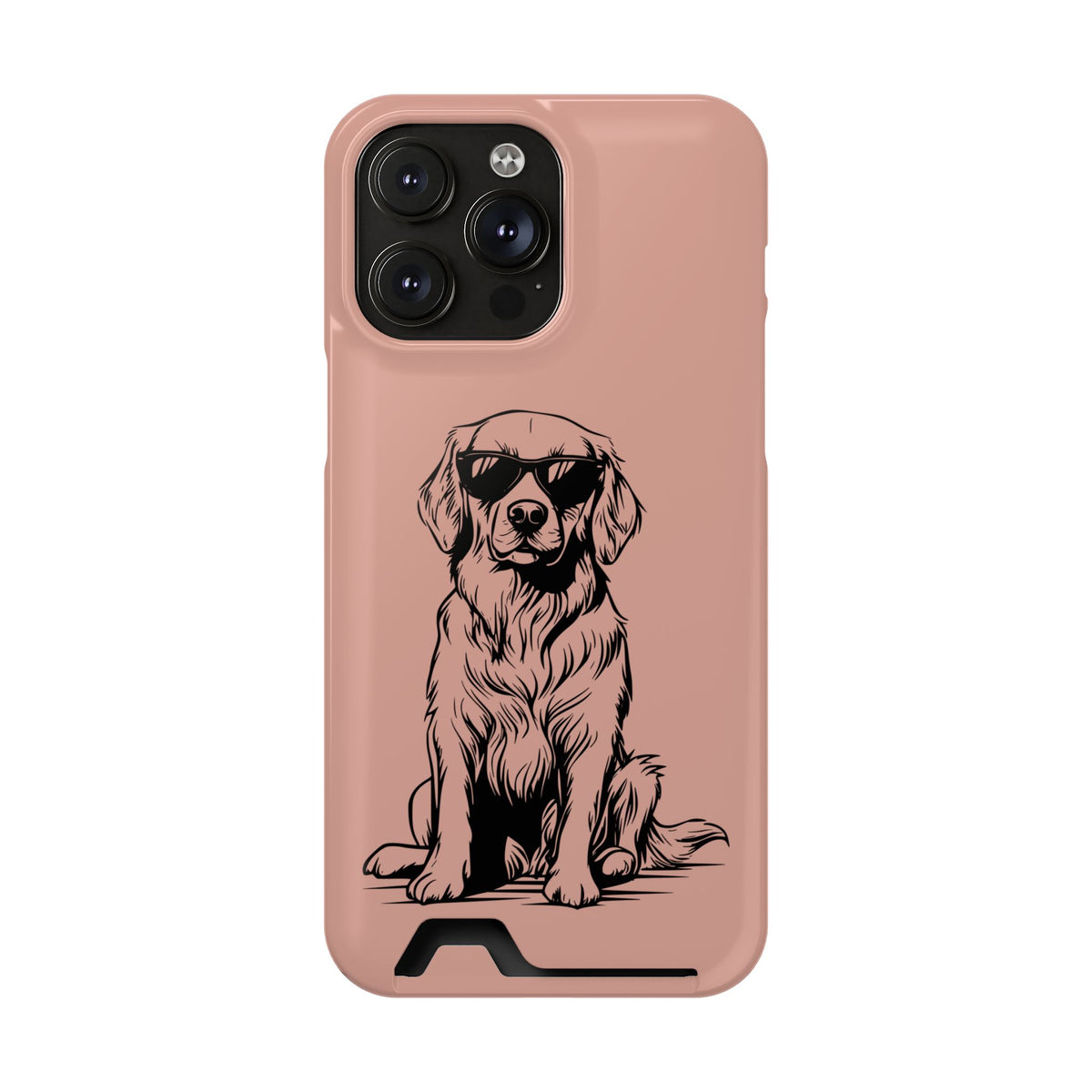 Cool Pup phone case with card holder for iPhone 14 Pro Max, glossy finish