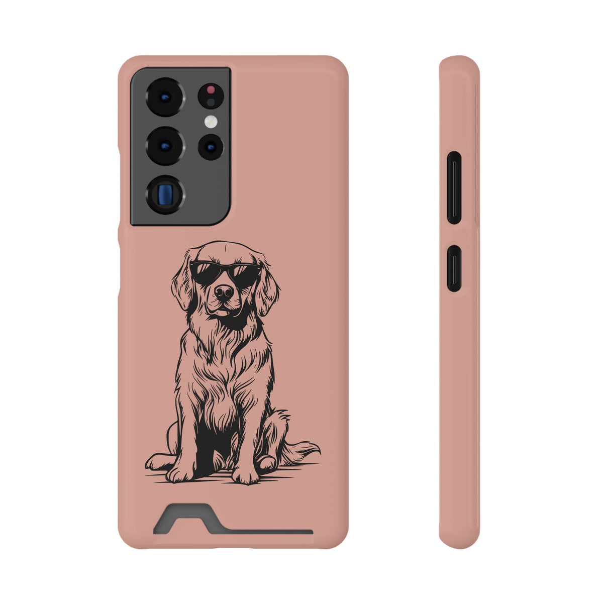 Cool Pup phone case with card holder for Samsung Galaxy S22 Plus, glossy finish