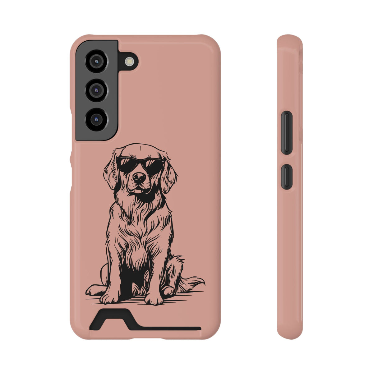 Cool Pup phone case with card holder for Samsung Galaxy S22, glossy finish