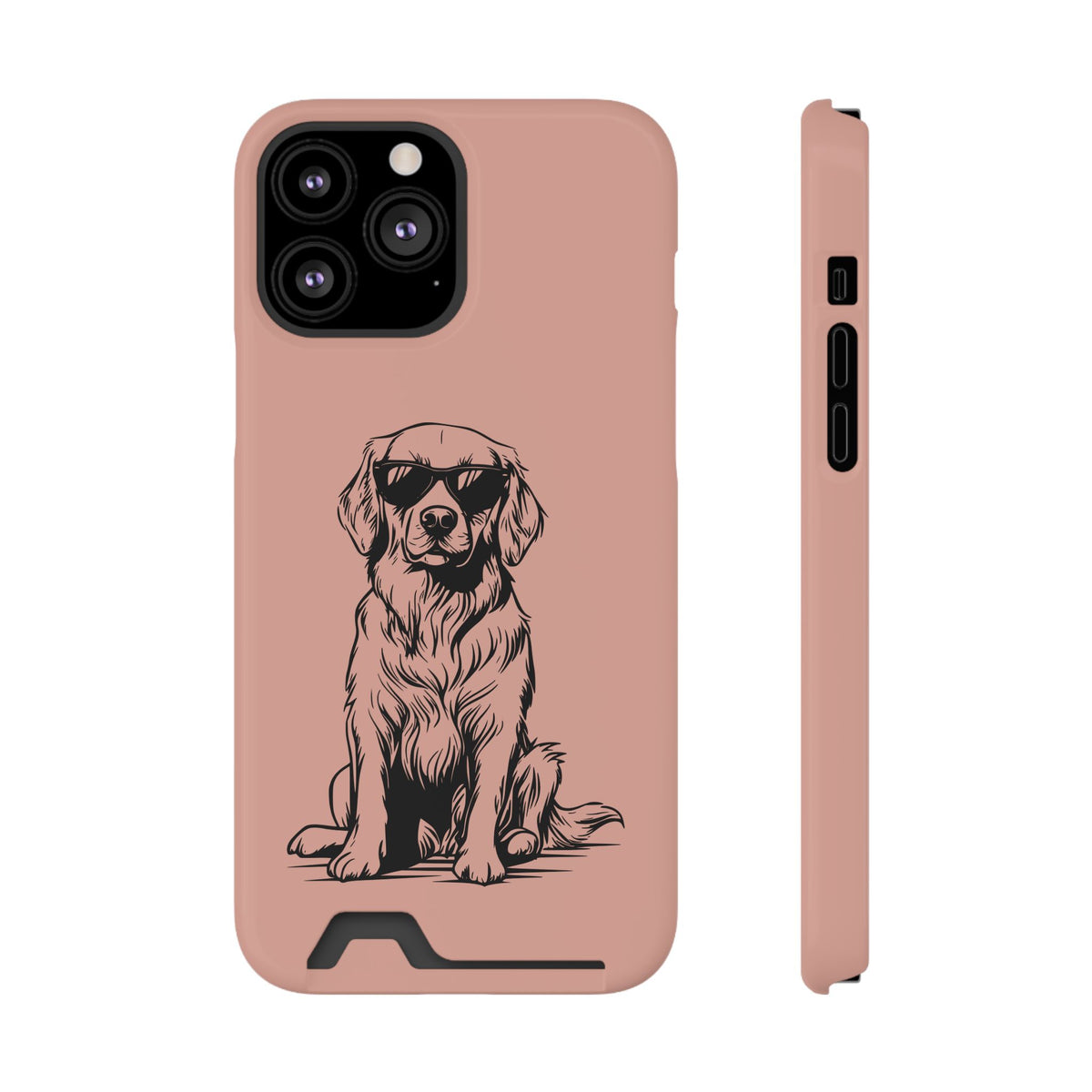 Cool Pup phone case with card holder for iPhone 13 Pro Max, glossy finish