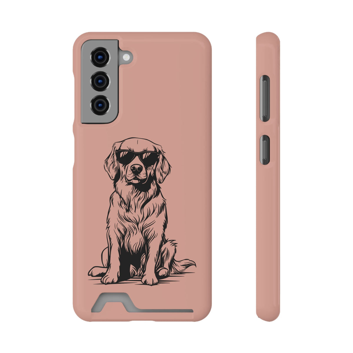 Cool Pup phone case with card holder for Samsung Galaxy S21, glossy finish