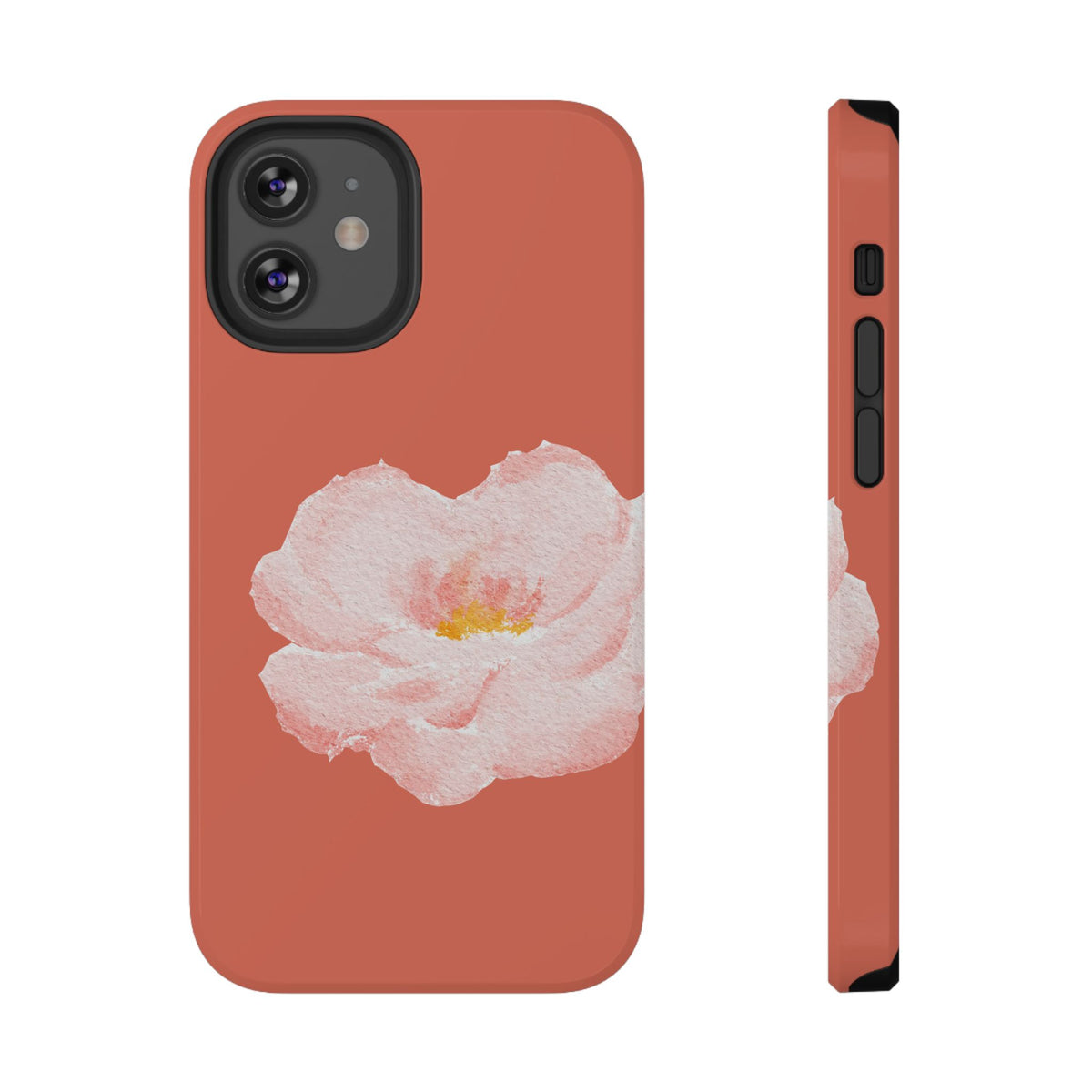 Coral Peony protective phone case for iPhone 12 Mini, glossy finish