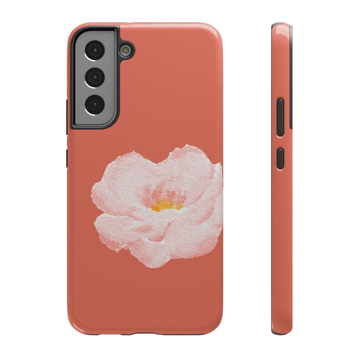 Coral Peony protective phone case for Samsung Galaxy S22 Plus, glossy finish