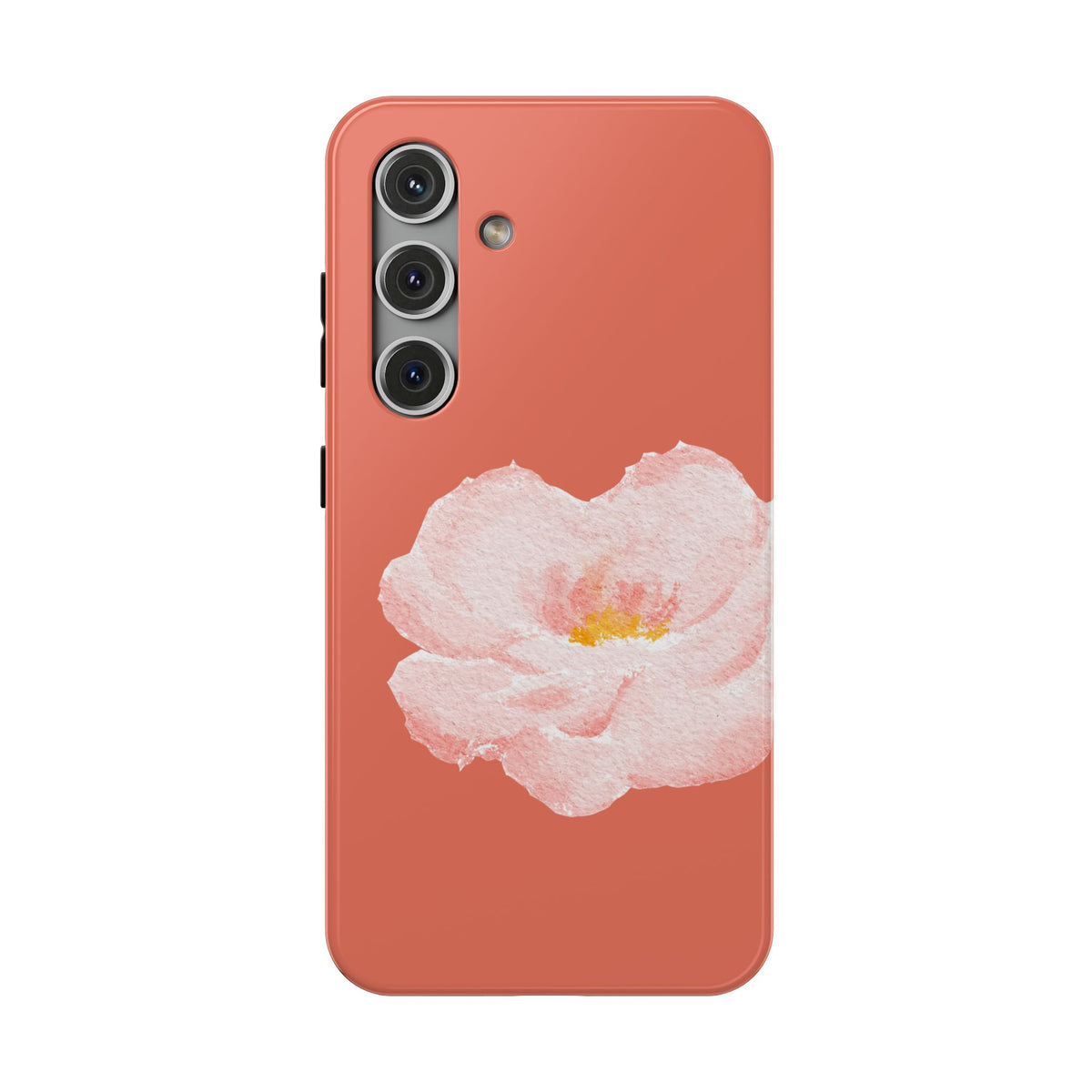Coral Peony protective phone case for Samsung Galaxy S24, glossy finish