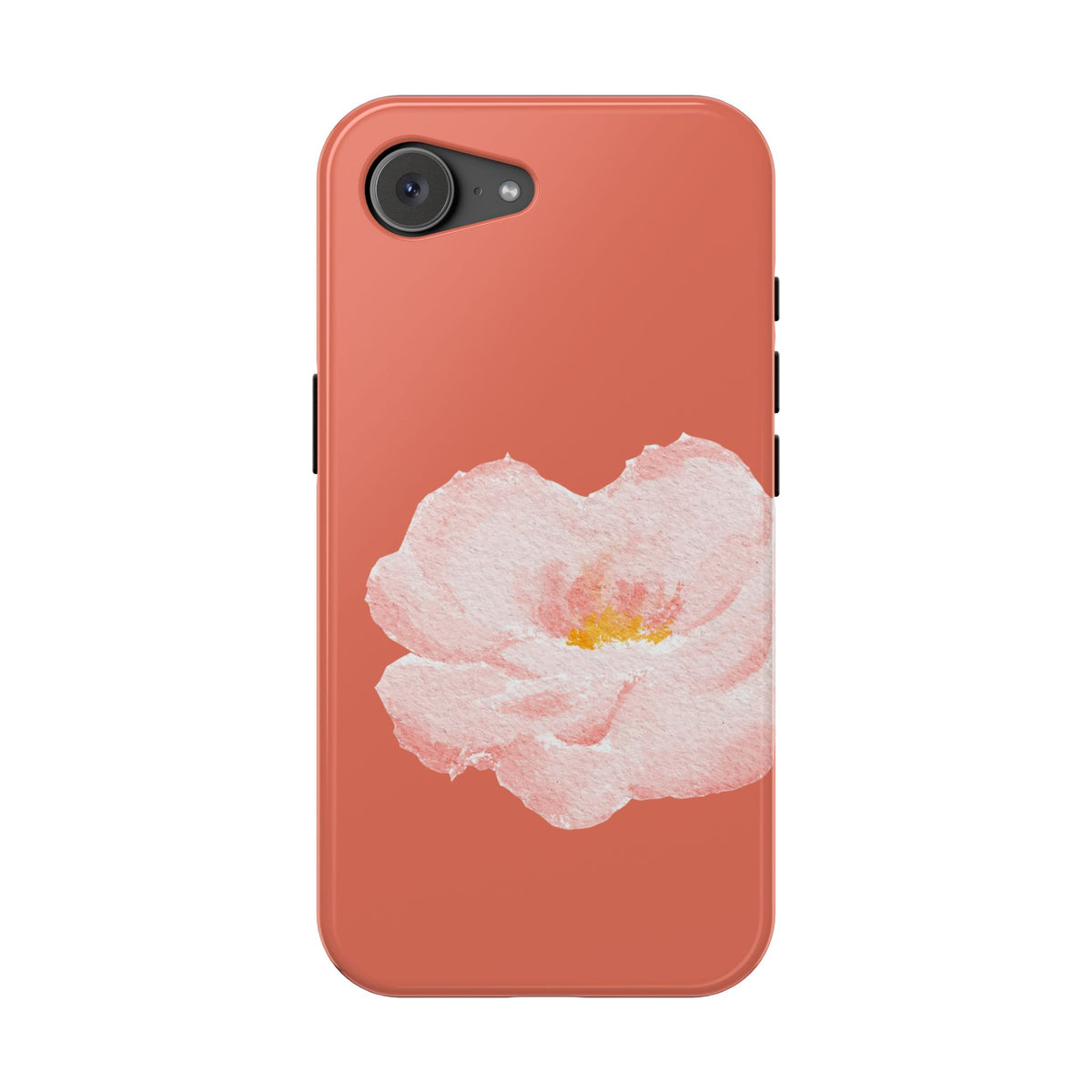 Coral Peony protective phone case for iPhone 17e, glossy finish