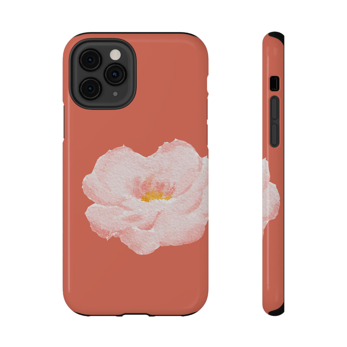 Coral Peony protective phone case for iPhone 11 Pro, glossy finish