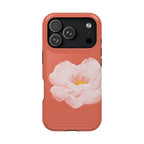 Coral Peony MagSafe case for iPhone 18 Pro, glossy finish
