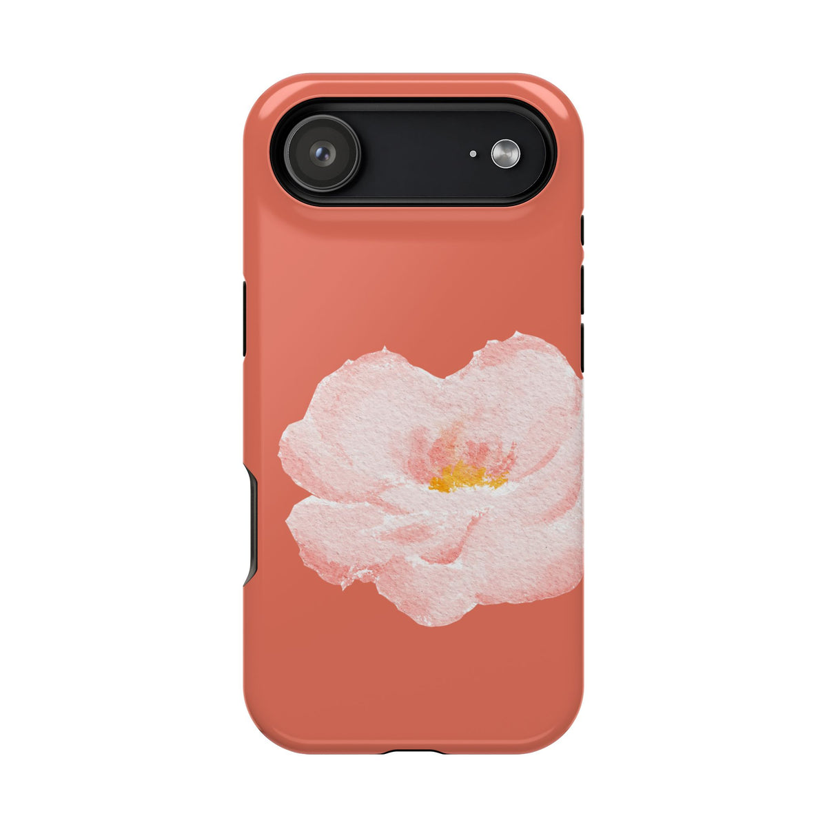 Coral Peony MagSafe case for iPhone 17 Air, glossy finish