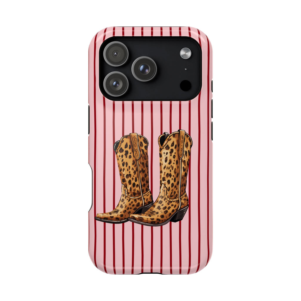 Cowgirl Boots protective phone case for iPhone 18 Pro, glossy finish