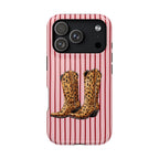 Cowgirl Boots protective phone case for iPhone 18 Pro, glossy finish
