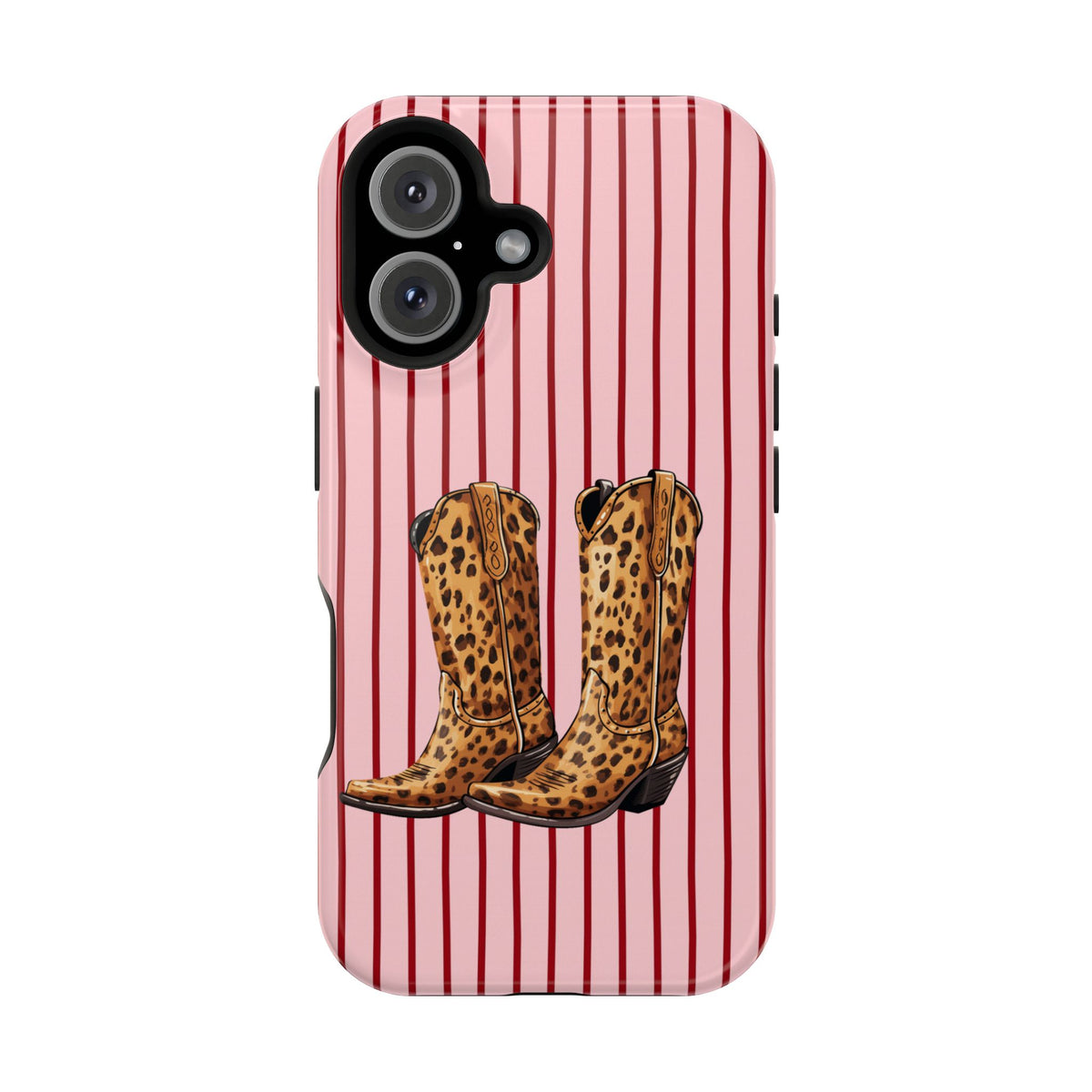 Cowgirl Boots protective phone case for iPhone 16, glossy finish