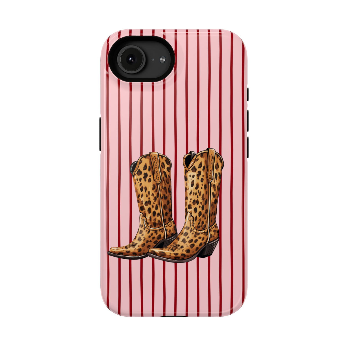 Cowgirl Boots protective phone case for iPhone 16e, glossy finish