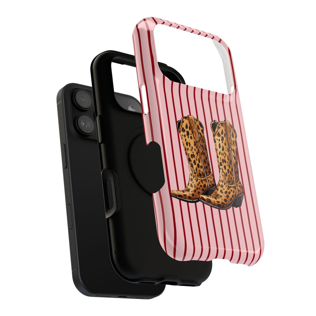 Cowgirl Boots protective phone case, close-up of the dual-layer construction