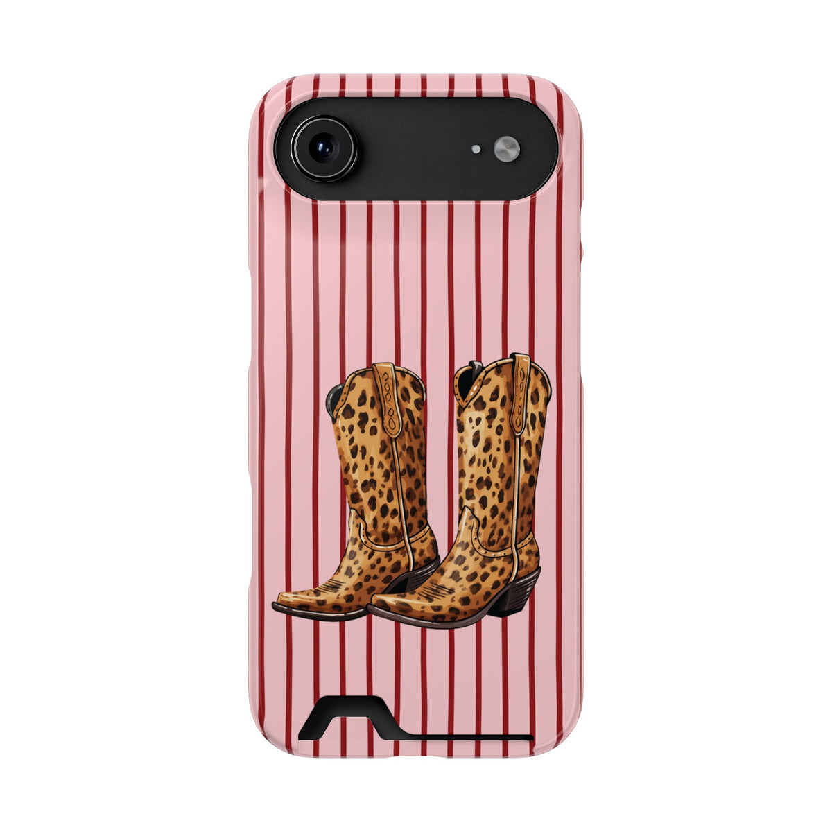 Cowgirl Boots phone case with card holder for iPhone 17 Air, glossy finish
