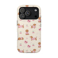 Dachshund Cherry protective phone case for iPhone 18 Pro, glossy finish