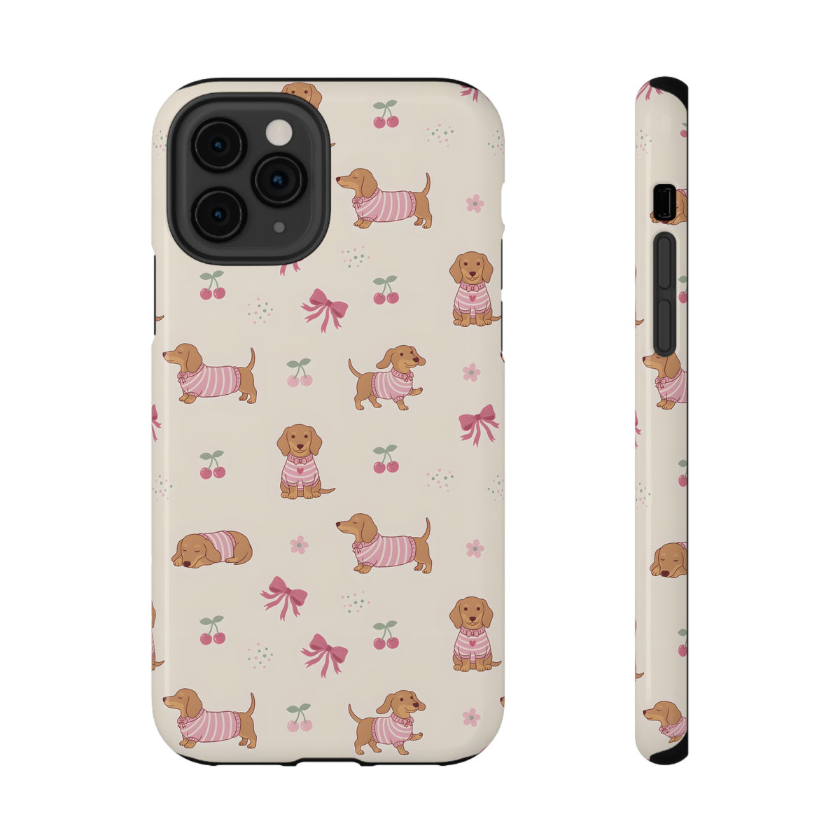 Dachshund Cherry protective phone case for iPhone 11 Pro, glossy finish