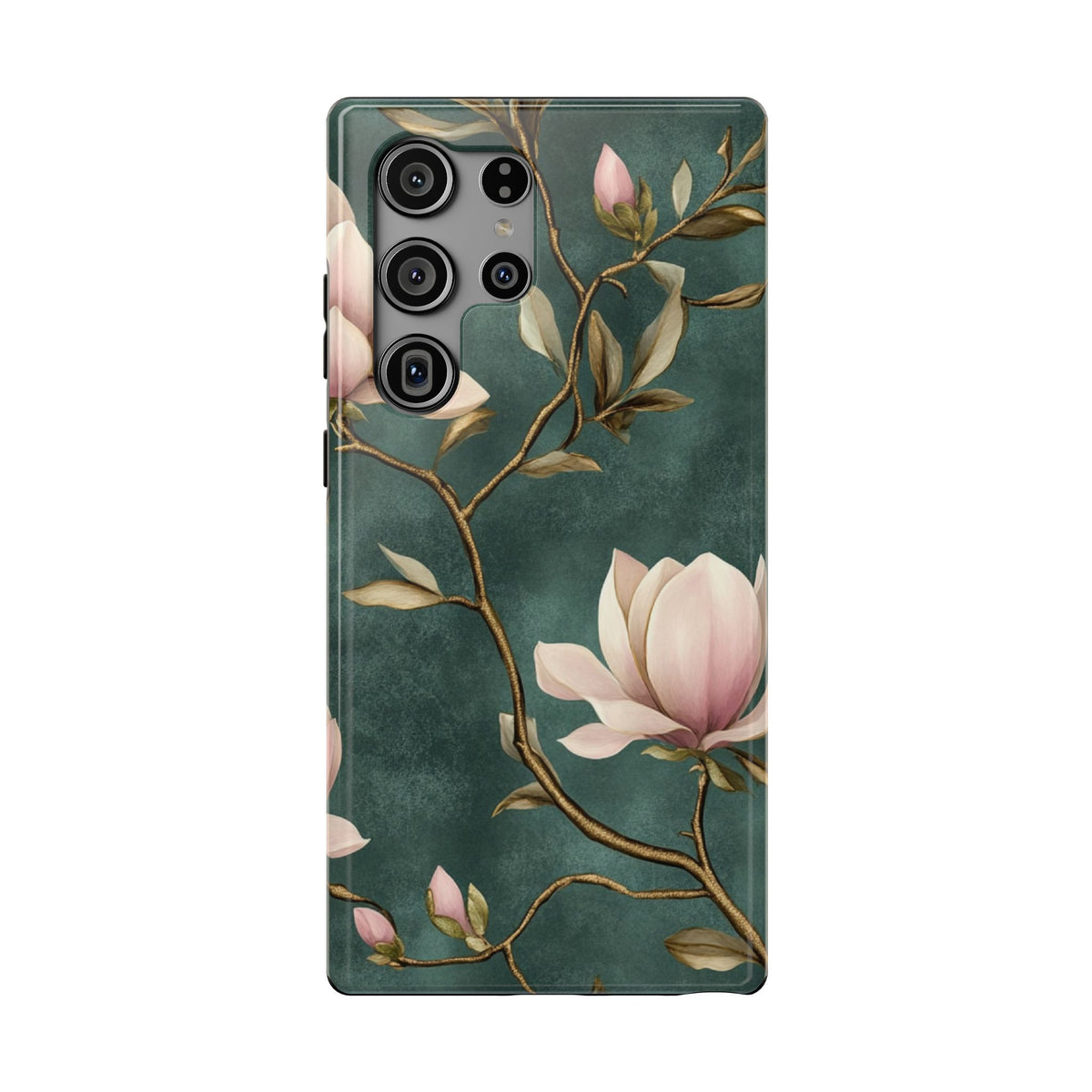 Emerald Magnolia protective phone case for Samsung Galaxy S23 Ultra, glossy finish