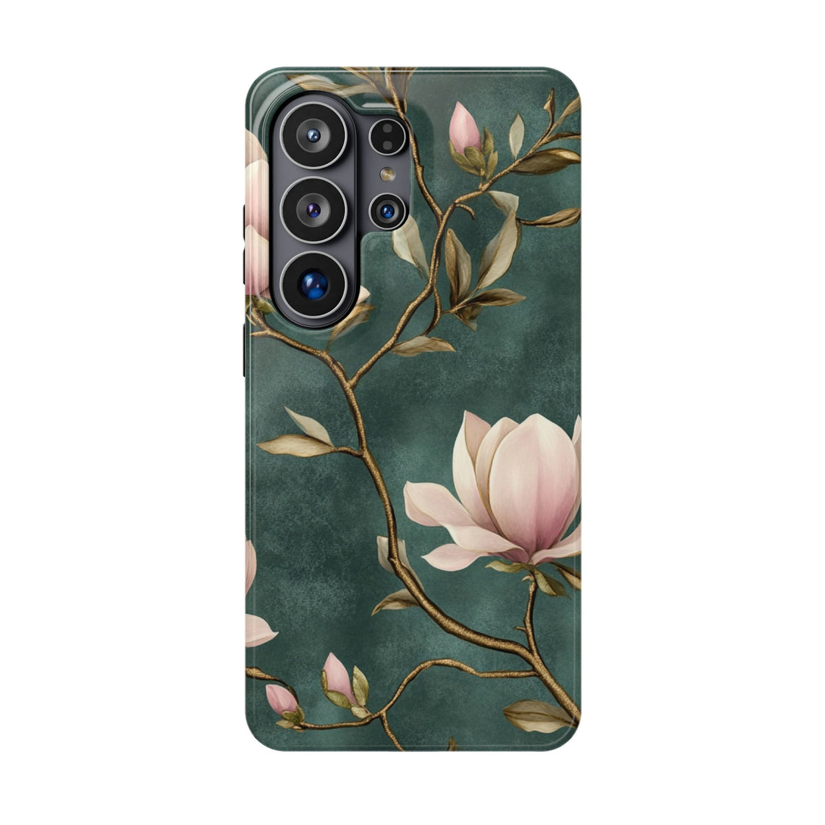 Emerald Magnolia protective phone case for Samsung Galaxy S26 Ultra, glossy finish