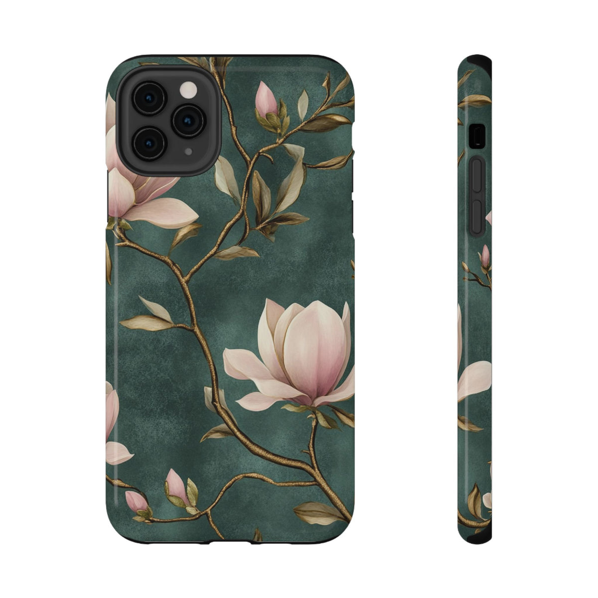 Emerald Magnolia protective phone case for iPhone 11 Pro Max, glossy finish