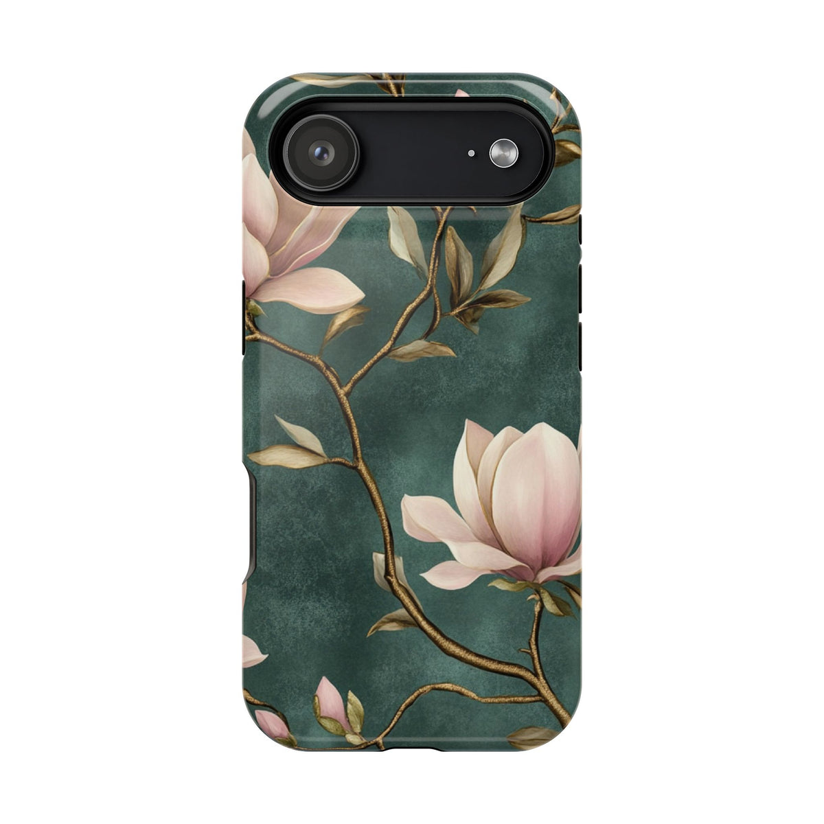 Emerald Magnolia MagSafe case for iPhone 17 Air, glossy finish