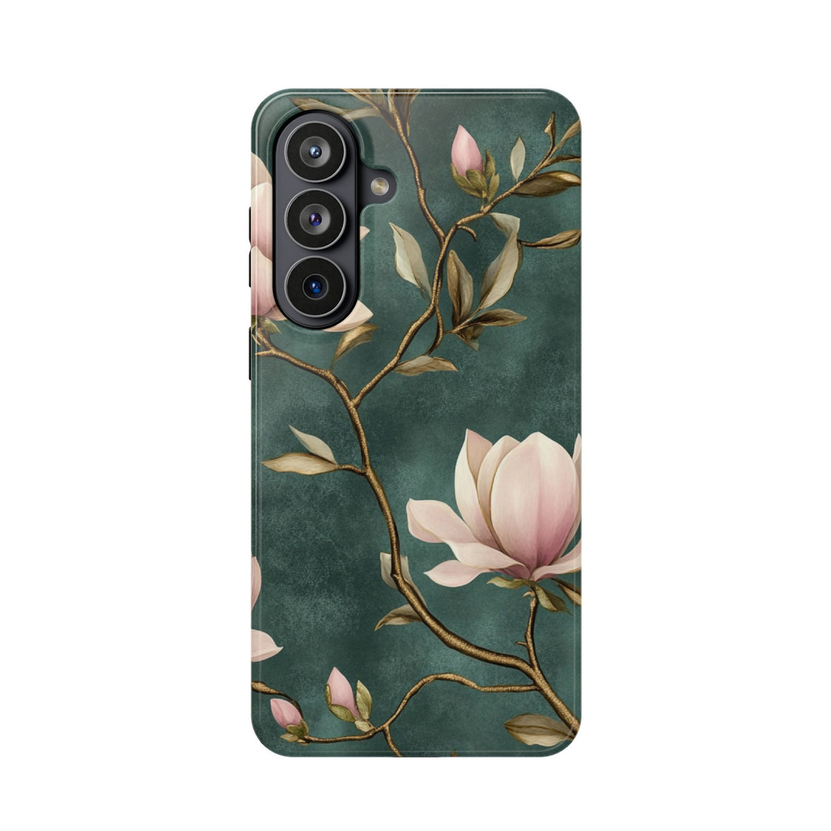 Emerald Magnolia MagSafe case for Samsung Galaxy S26 Plus, glossy finish