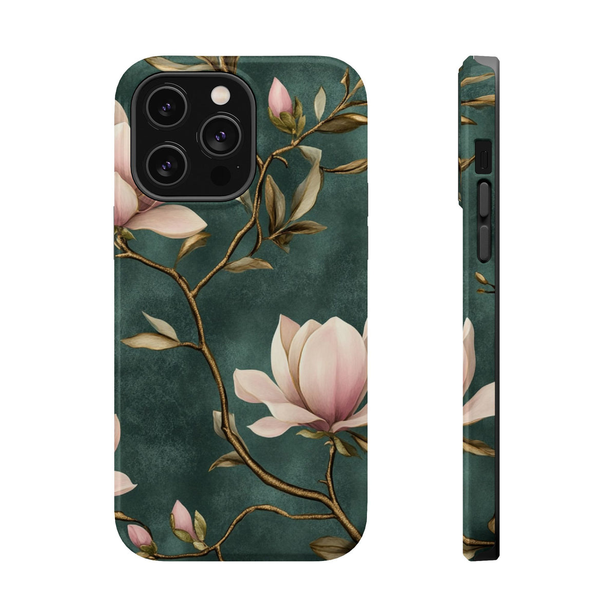 Emerald Magnolia MagSafe case for iPhone 14 Pro Max, glossy finish
