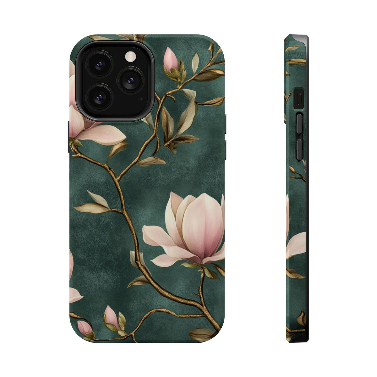 Emerald Magnolia MagSafe case for iPhone 13 Pro Max, glossy finish