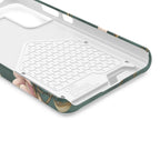 Emerald Magnolia phone case with card holder, close-up of the inside