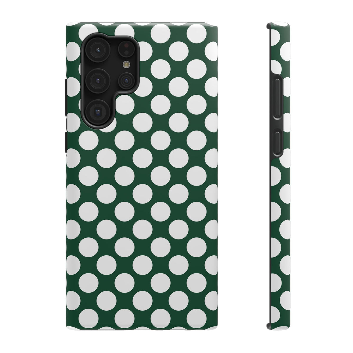 Emerald Polka Dot protective phone case for Samsung Galaxy S22 Ultra, glossy finish