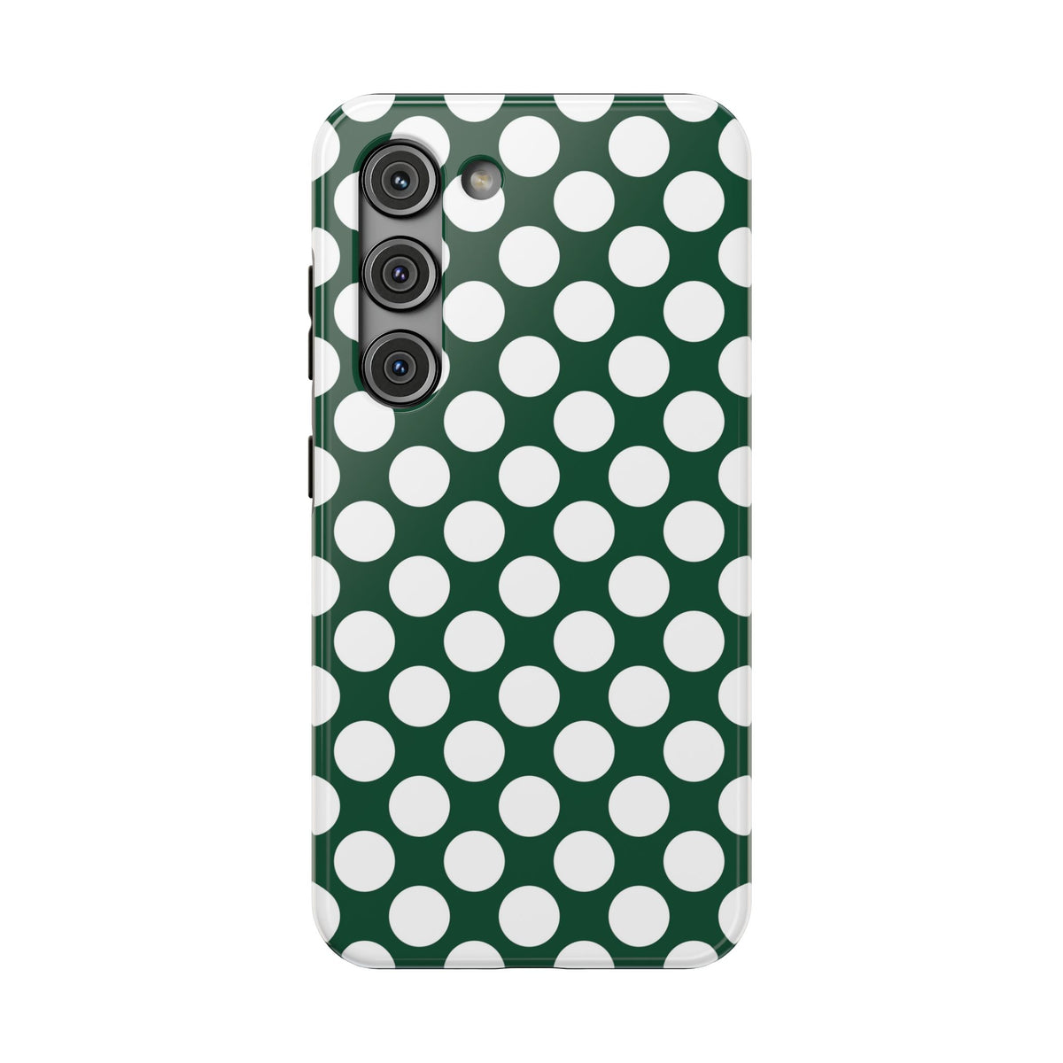 Emerald Polka Dot protective phone case for Samsung Galaxy S23, glossy finish