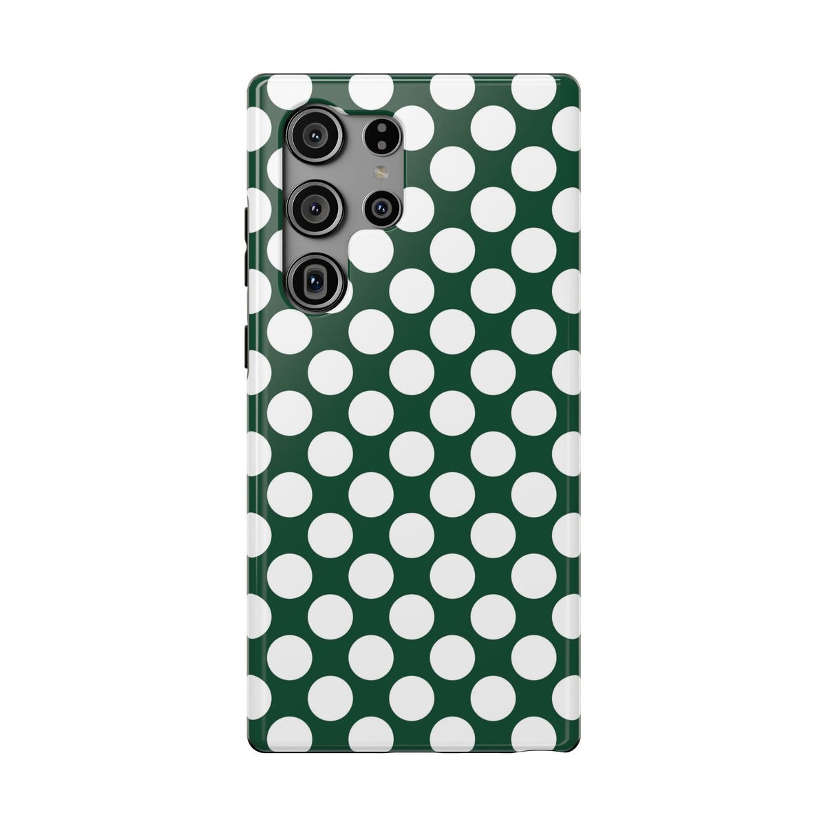 Emerald Polka Dot protective phone case for Samsung Galaxy S23 Ultra, glossy finish
