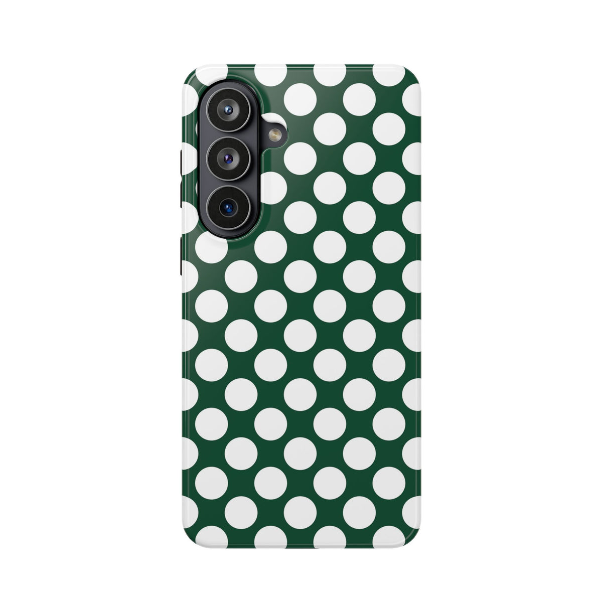 Emerald Polka Dot protective phone case for Samsung Galaxy S26 Plus, glossy finish
