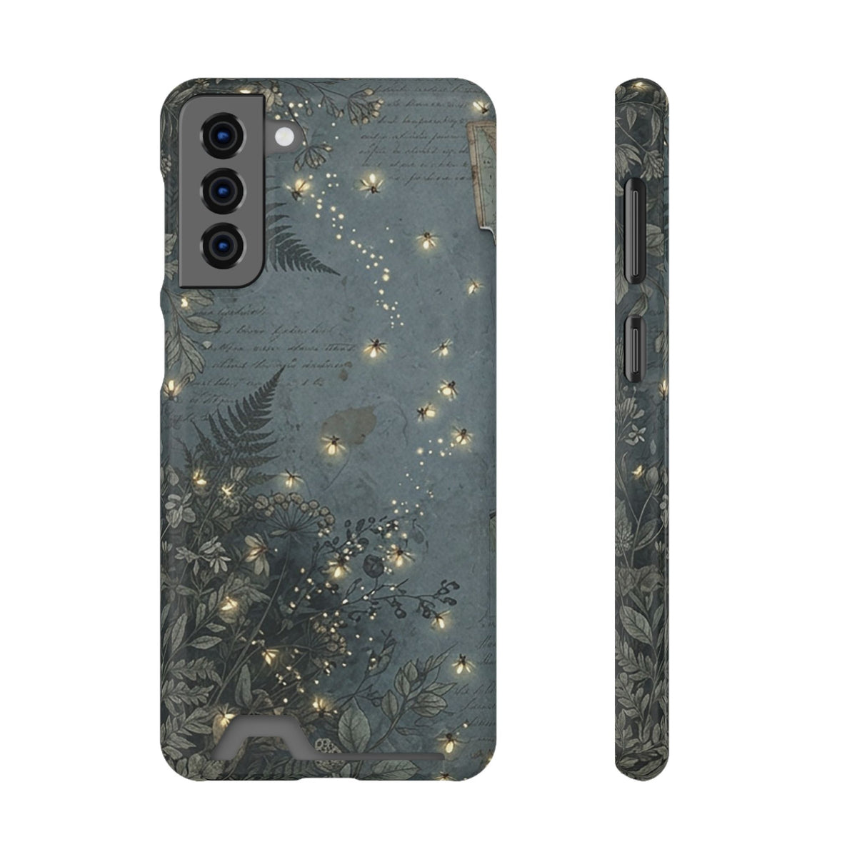 Enchanted Forest phone case with card holder for Samsung Galaxy S21 Plus, glossy finish
