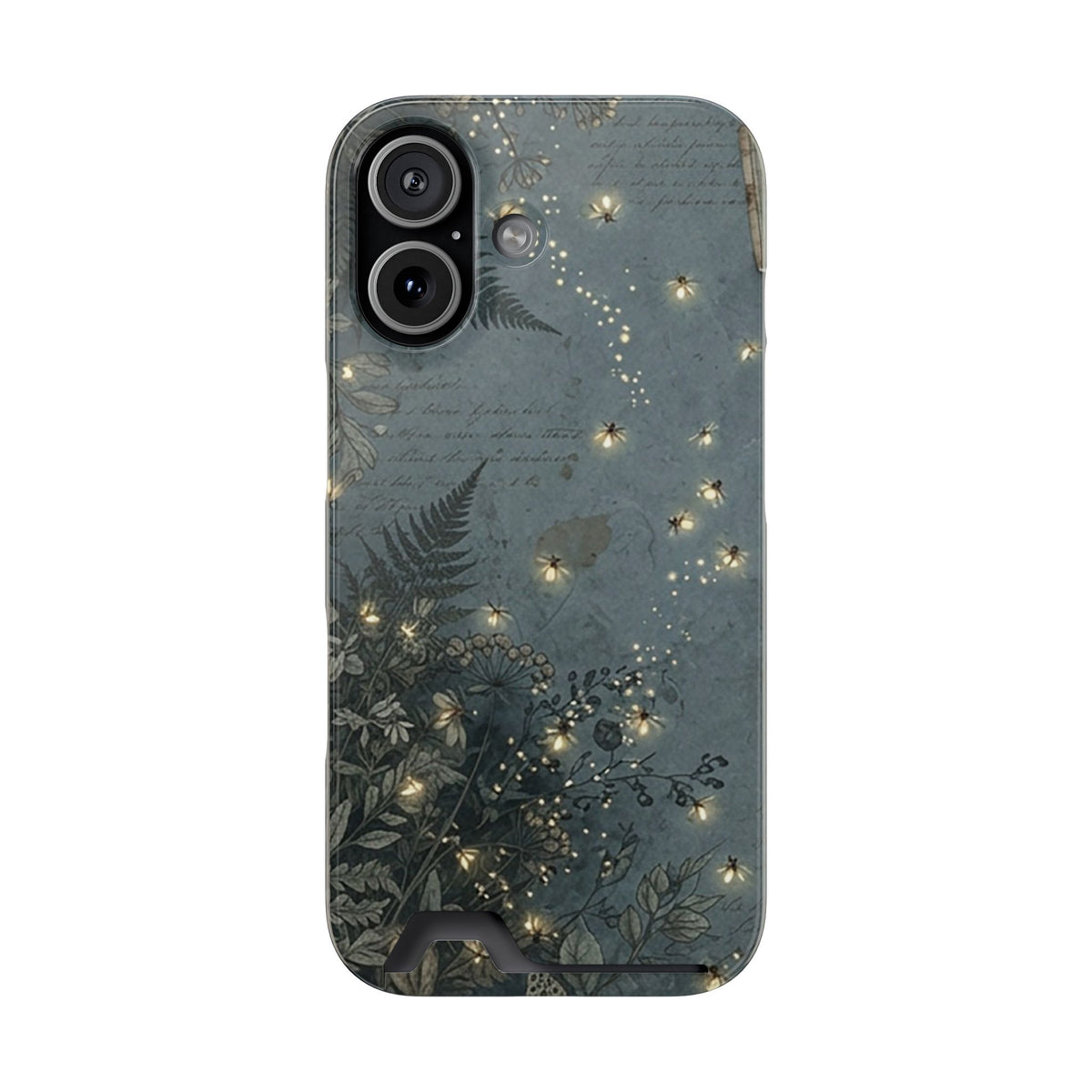 Enchanted Forest phone case with card holder for iPhone 17, glossy finish