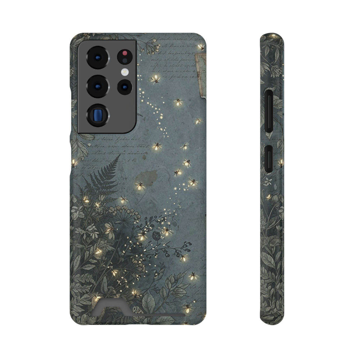Enchanted Forest phone case with card holder for Samsung Galaxy S22 Plus, glossy finish