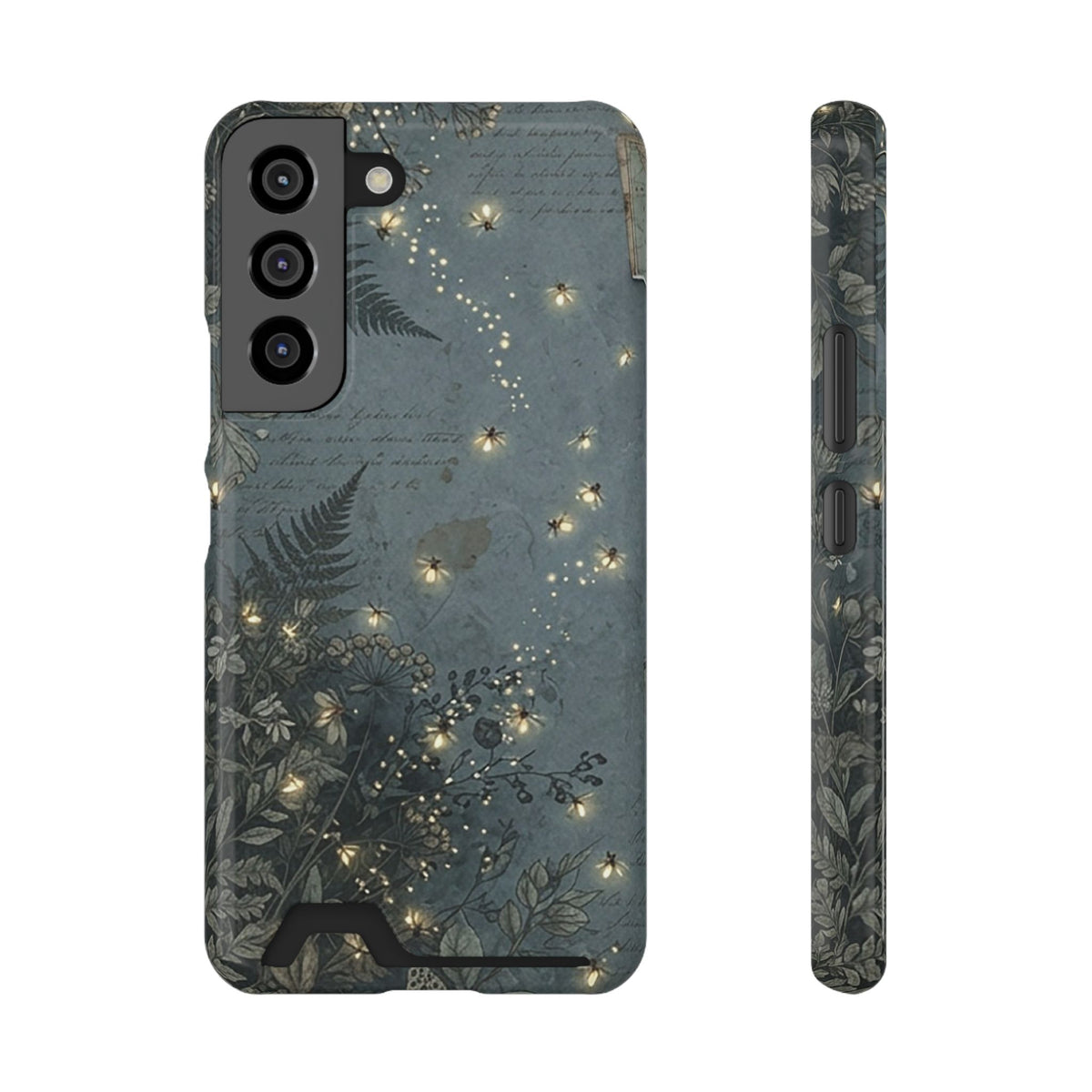 Enchanted Forest phone case with card holder for Samsung Galaxy S22, glossy finish