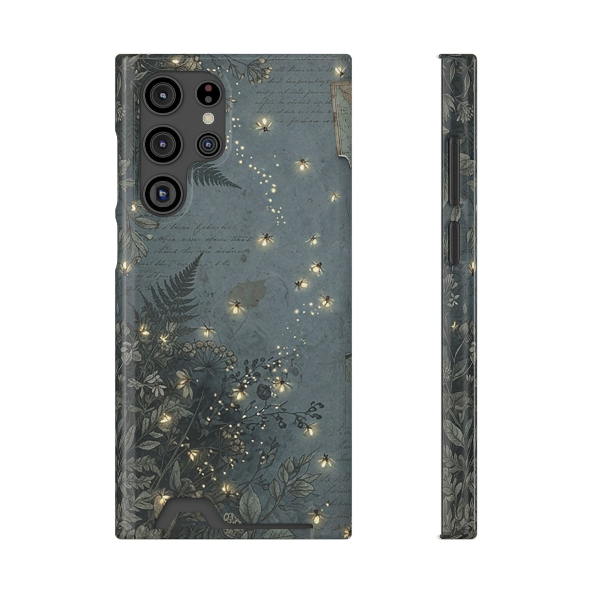 Enchanted Forest phone case with card holder for Samsung Galaxy S22 Ultra, glossy finish