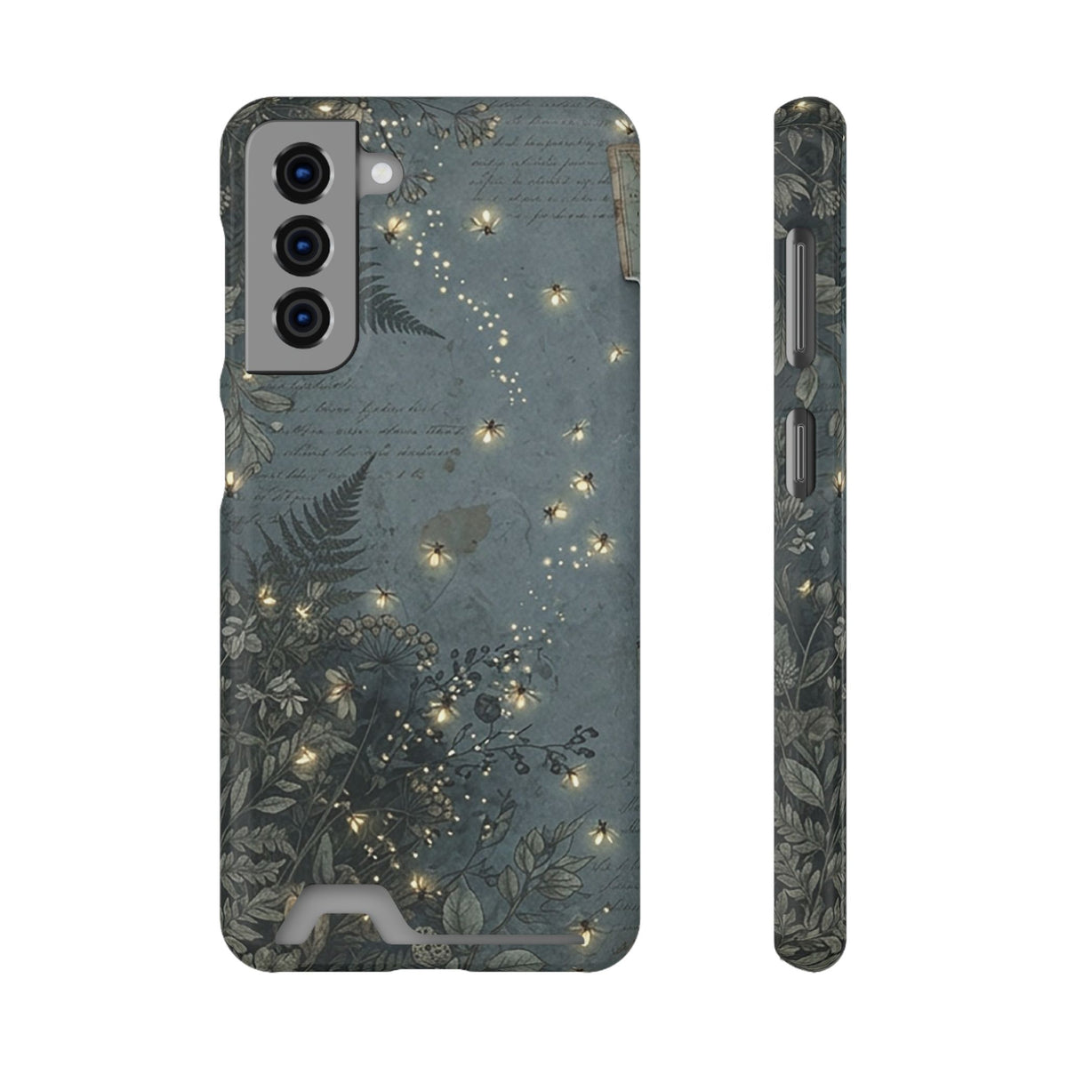 Enchanted Forest phone case with card holder for Samsung Galaxy S21, glossy finish