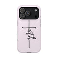 Faith Cross protective phone case for iPhone 18 Pro, glossy finish