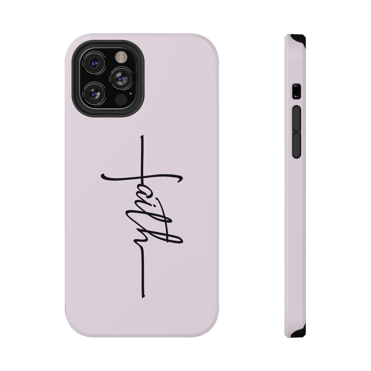 Faith Cross protective phone case for iPhone 12 Pro, glossy finish