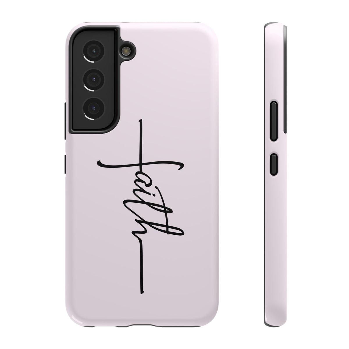 Faith Cross protective phone case for Samsung Galaxy S22, glossy finish
