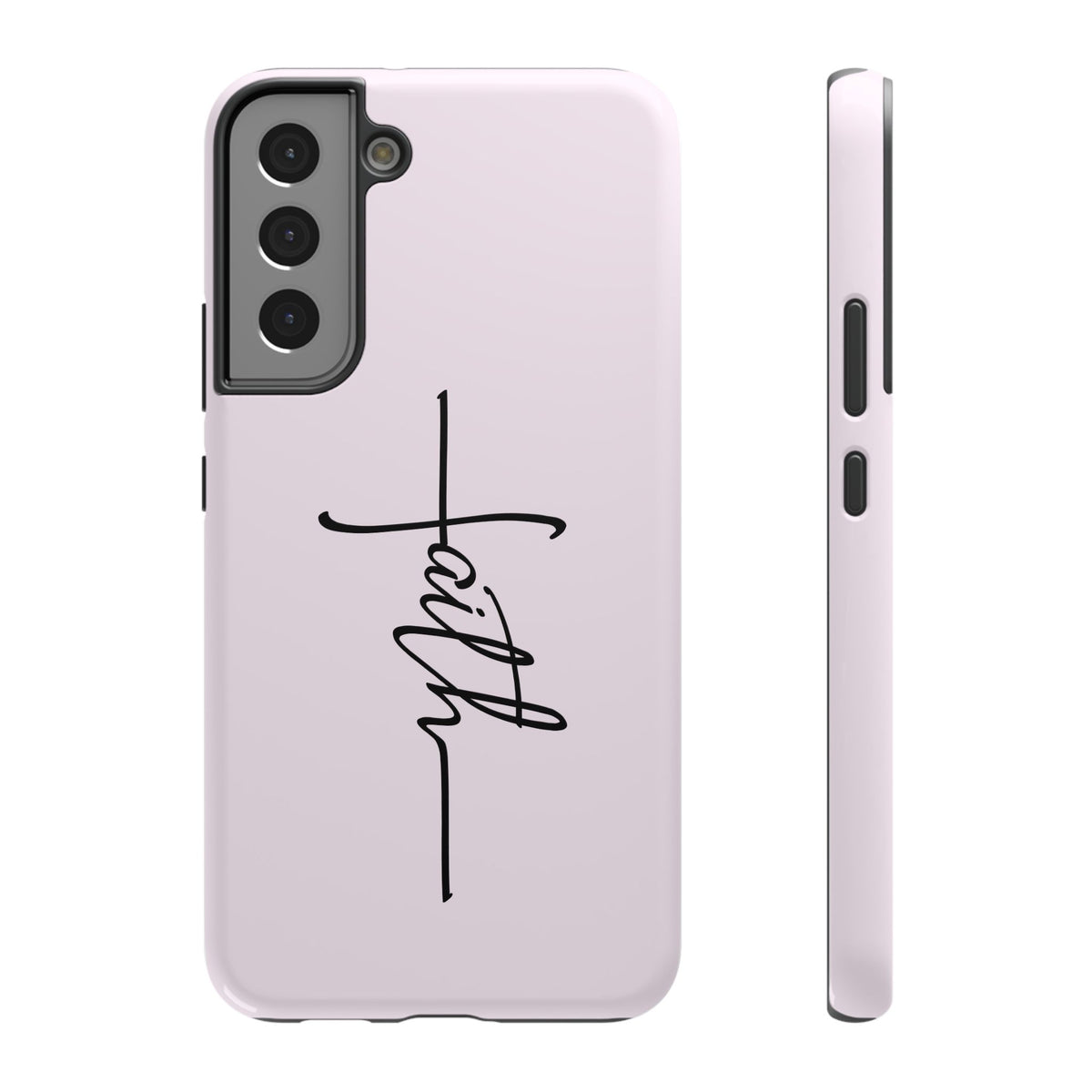 Faith Cross protective phone case for Samsung Galaxy S22 Plus, glossy finish