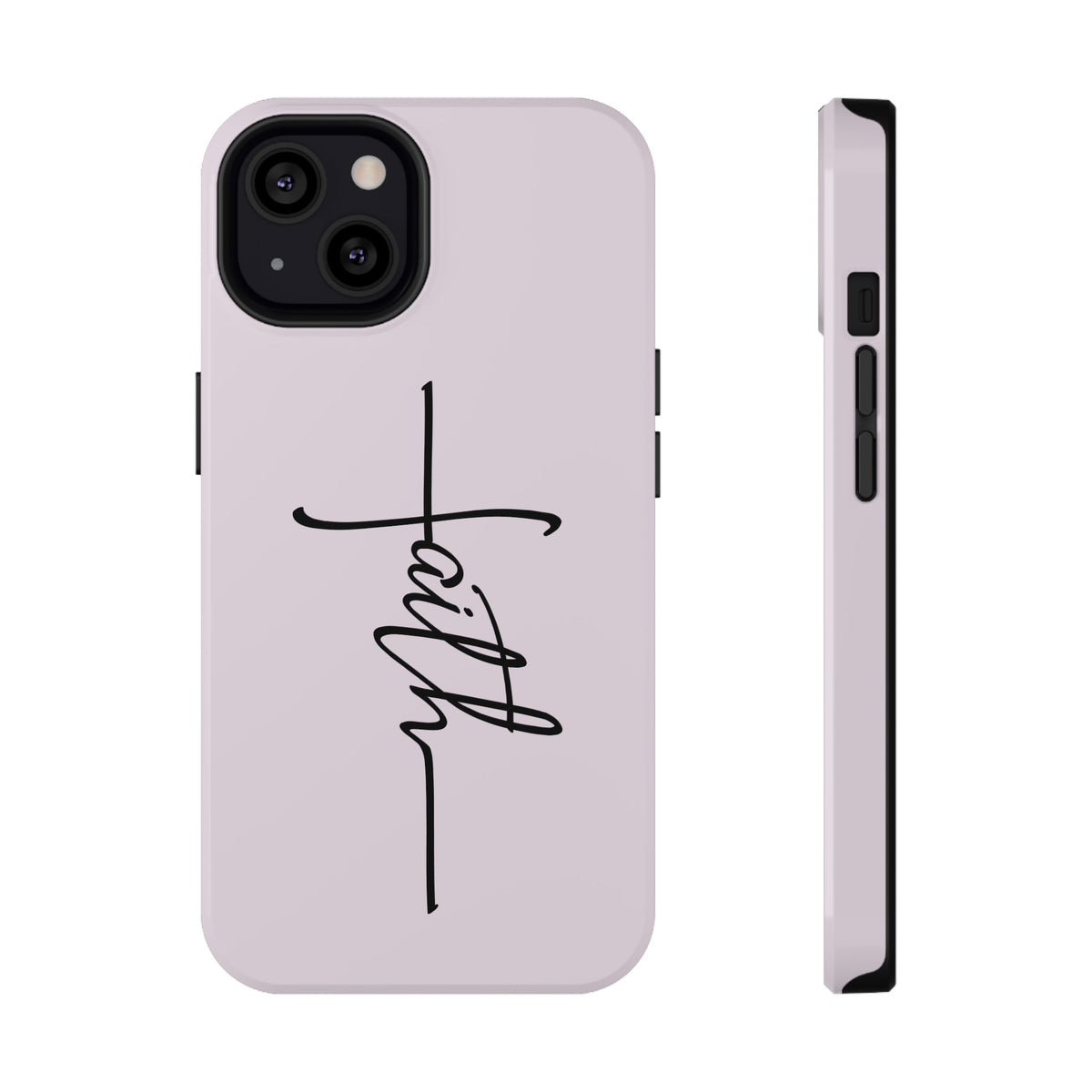 Faith Cross protective phone case for iPhone 13, glossy finish