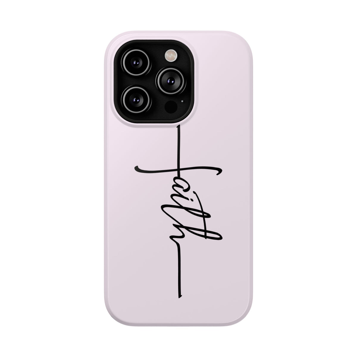Faith Cross protective phone case for iPhone 14 Pro, glossy finish