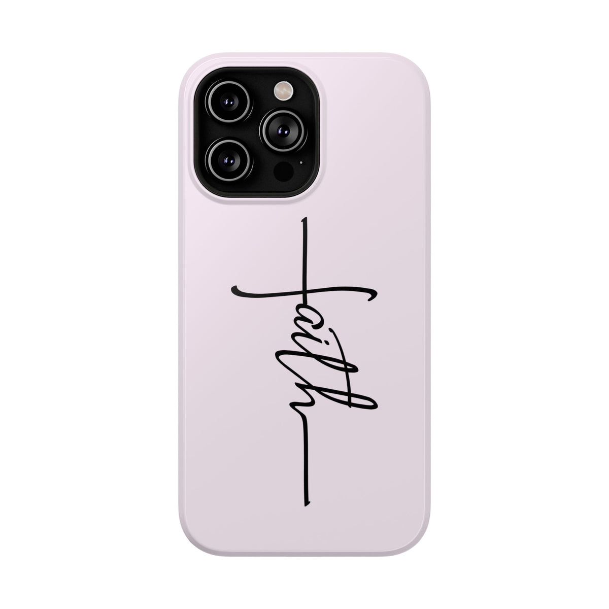Faith Cross protective phone case for iPhone 14 Pro Max, glossy finish